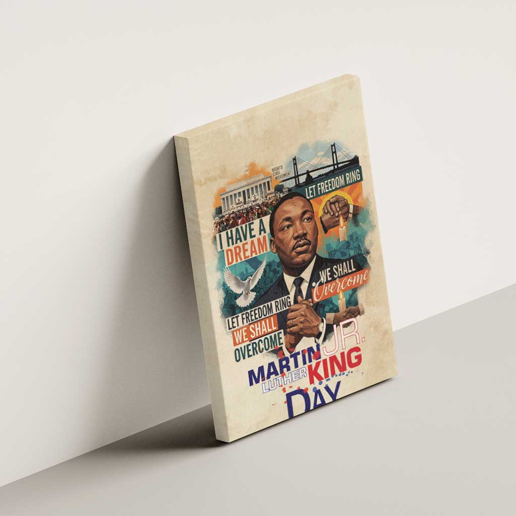 Martin Luther King MLK Canvas Wall Art I Have a Dream Vintage Art - African Pride