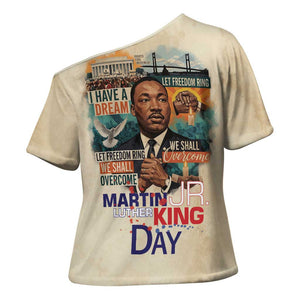Martin Luther King MLK Cross Shoulder Shirt I Have a Dream Vintage Art - African Pride