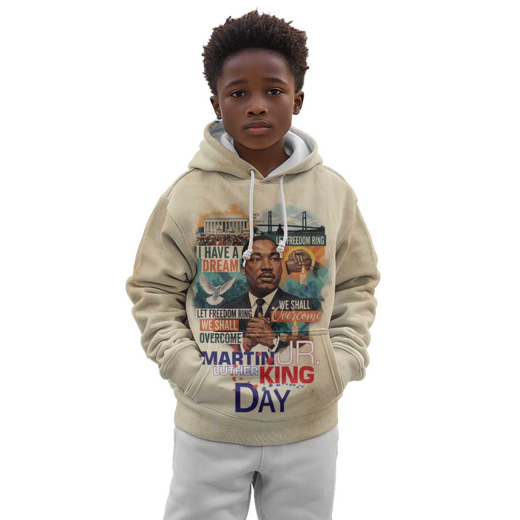Martin Luther King MLK Kid Hoodie I Have a Dream Vintage Art - African Pride