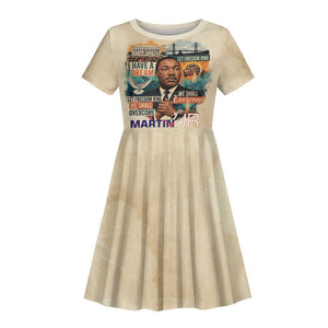 Martin Luther King MLK Kid Short Sleeve Dress I Have a Dream Vintage Art - African Pride
