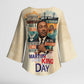 Martin Luther King MLK Kimono Sleeve Blouse I Have a Dream Vintage Art - African Pride