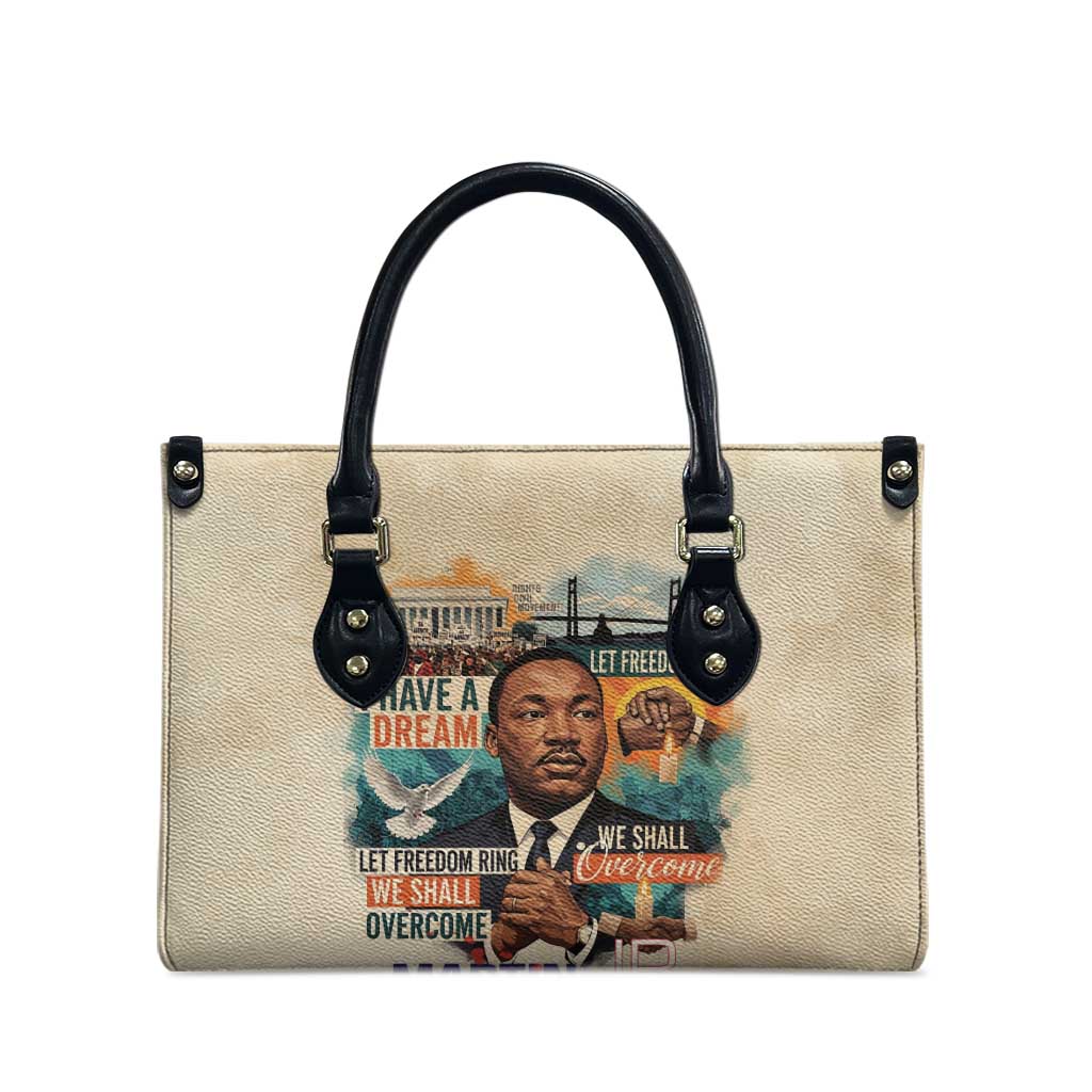 Martin Luther King MLK Leather Bag I Have a Dream Vintage Art - African Pride