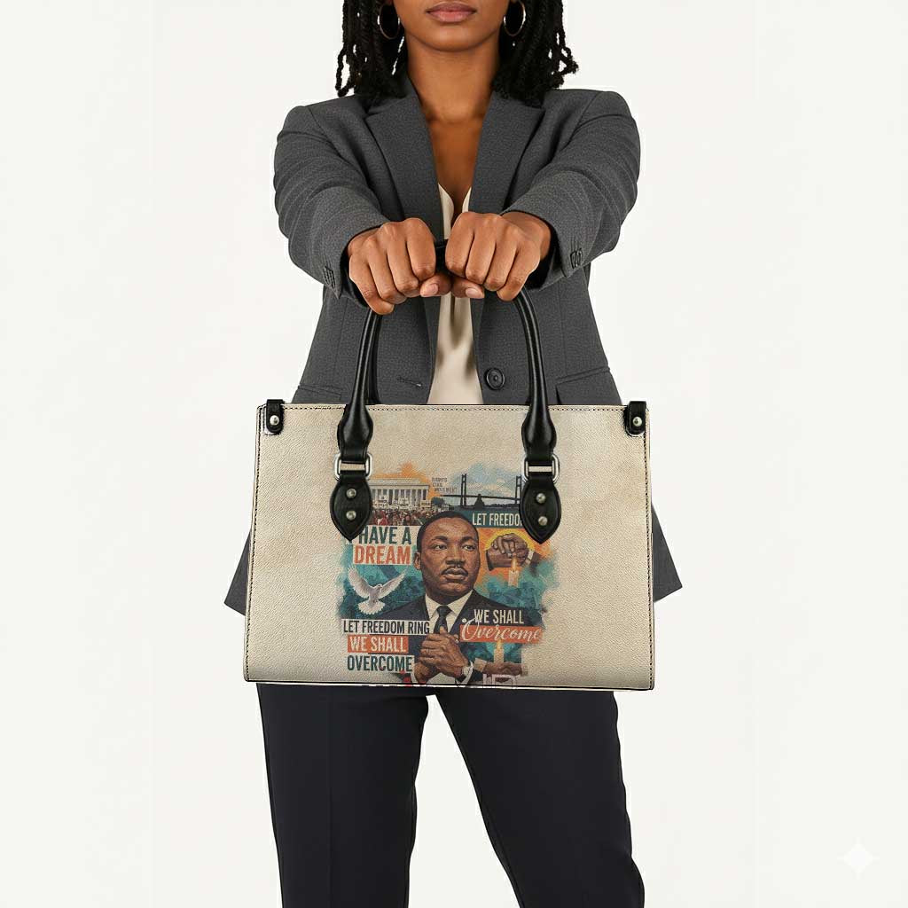 Martin Luther King MLK Leather Bag I Have a Dream Vintage Art - African Pride