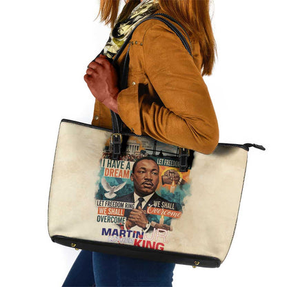 Martin Luther King MLK Leather Tote Bag I Have a Dream Vintage Art - African Pride
