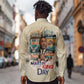 Martin Luther King MLK Long Sleeve Button Shirt I Have a Dream Vintage Art - African Pride