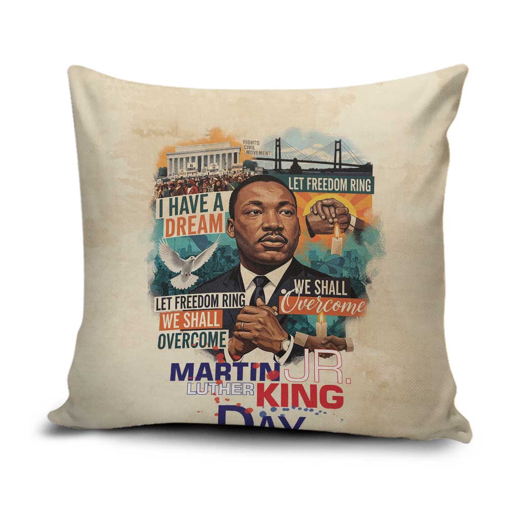 Martin Luther King MLK Pillow Cover I Have a Dream Vintage Art - African Pride