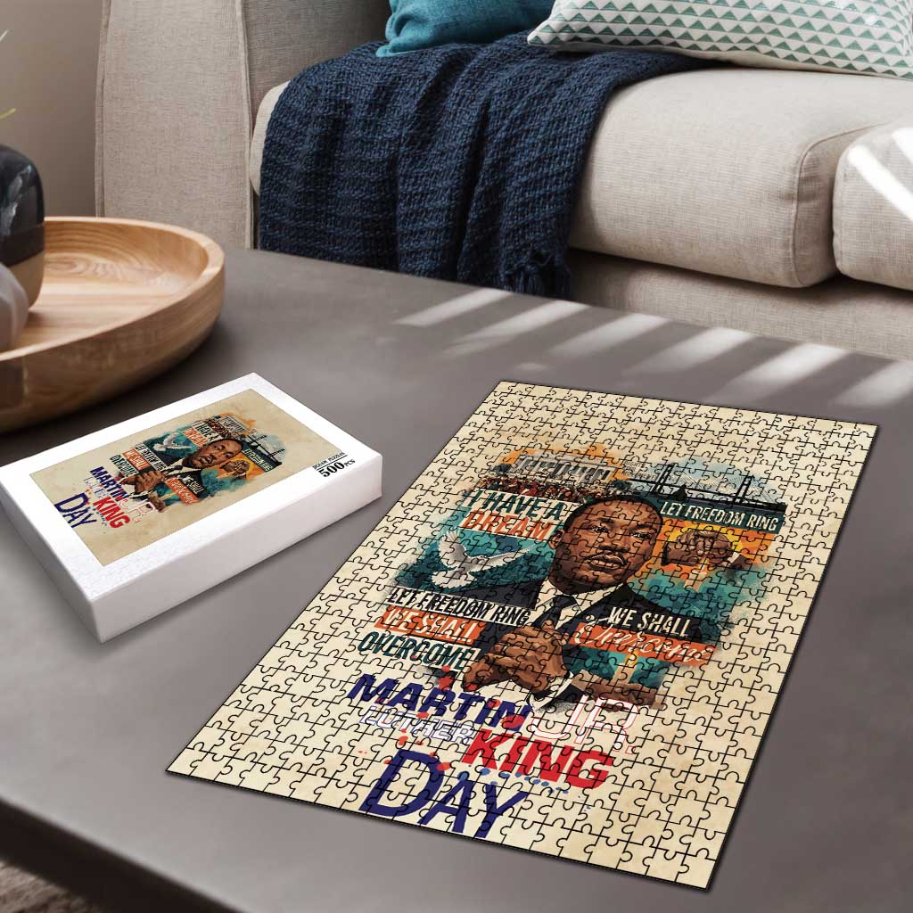 Martin Luther King MLK Puzzle I Have a Dream Vintage Art - African Pride