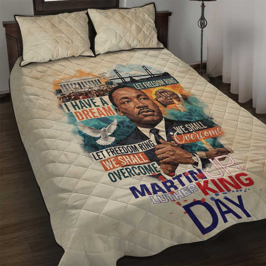 Martin Luther King MLK Quilt Bed Set I Have a Dream Vintage Art - African Pride