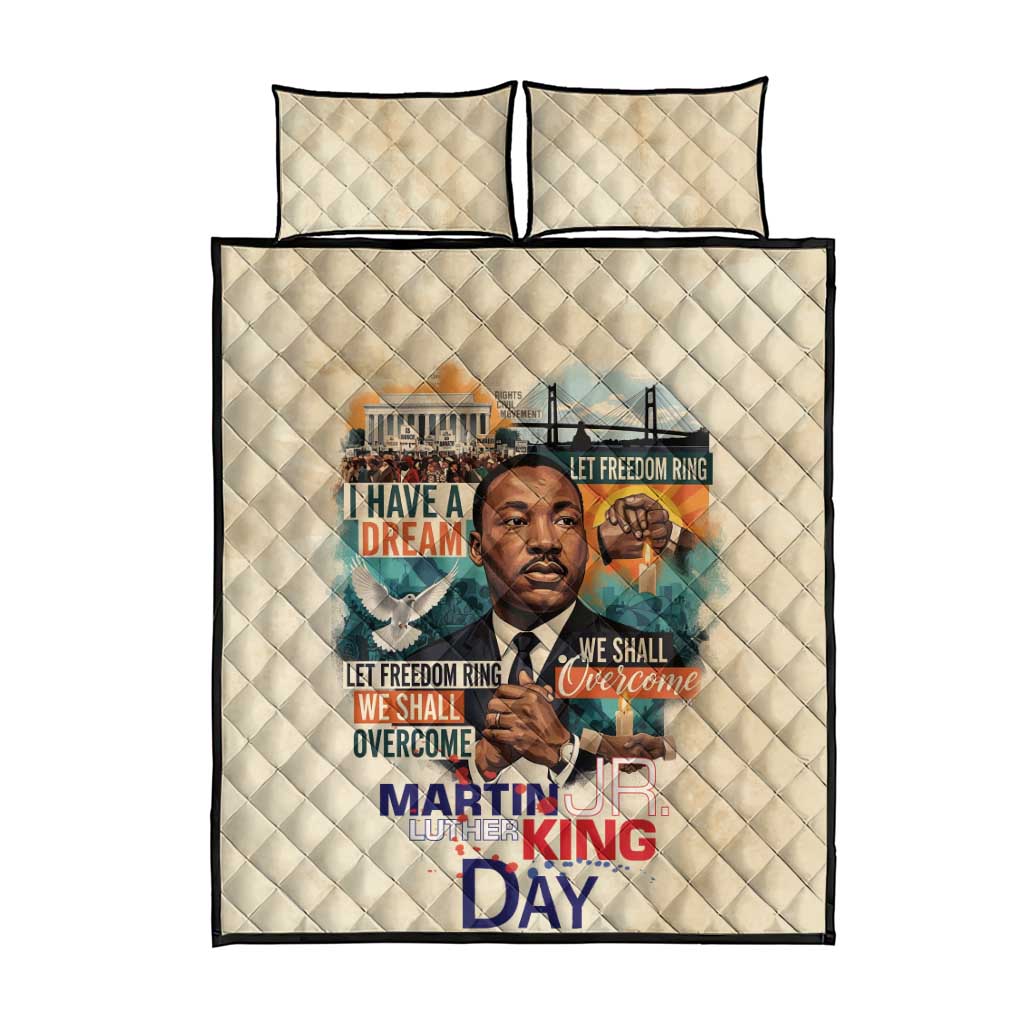Martin Luther King MLK Quilt Bed Set I Have a Dream Vintage Art - African Pride