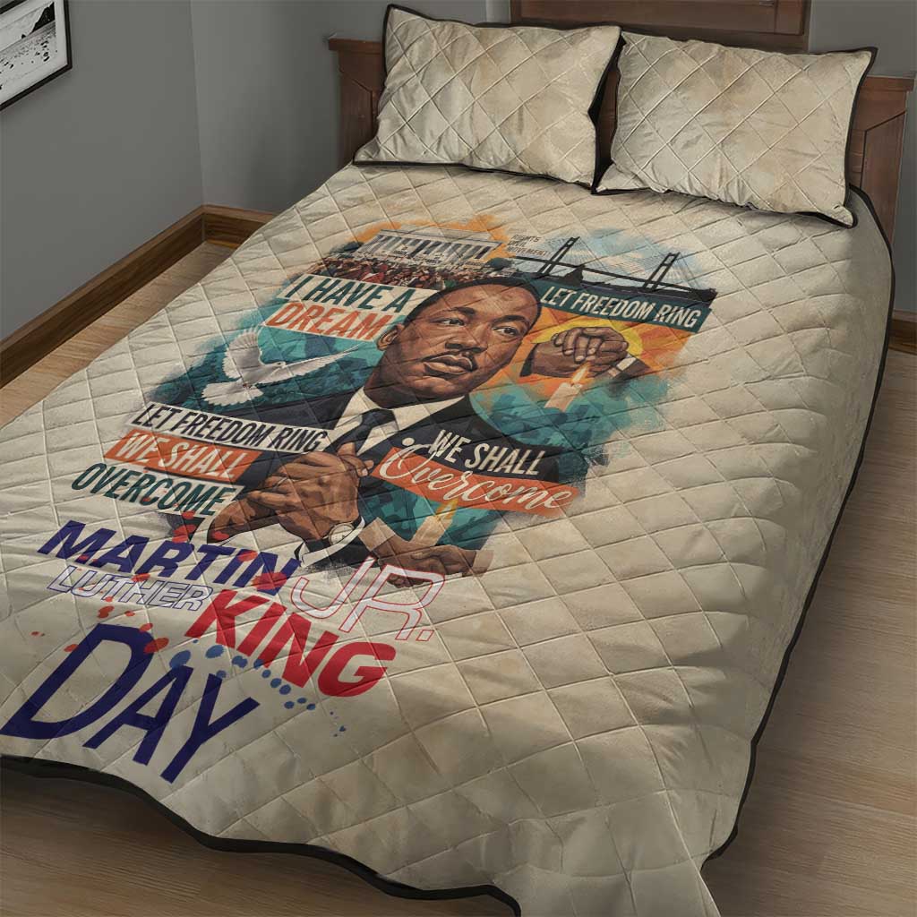 Martin Luther King MLK Quilt Bed Set I Have a Dream Vintage Art - African Pride