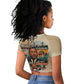 Martin Luther King MLK Raglan Cropped T shirt I Have a Dream Vintage Art - African Pride