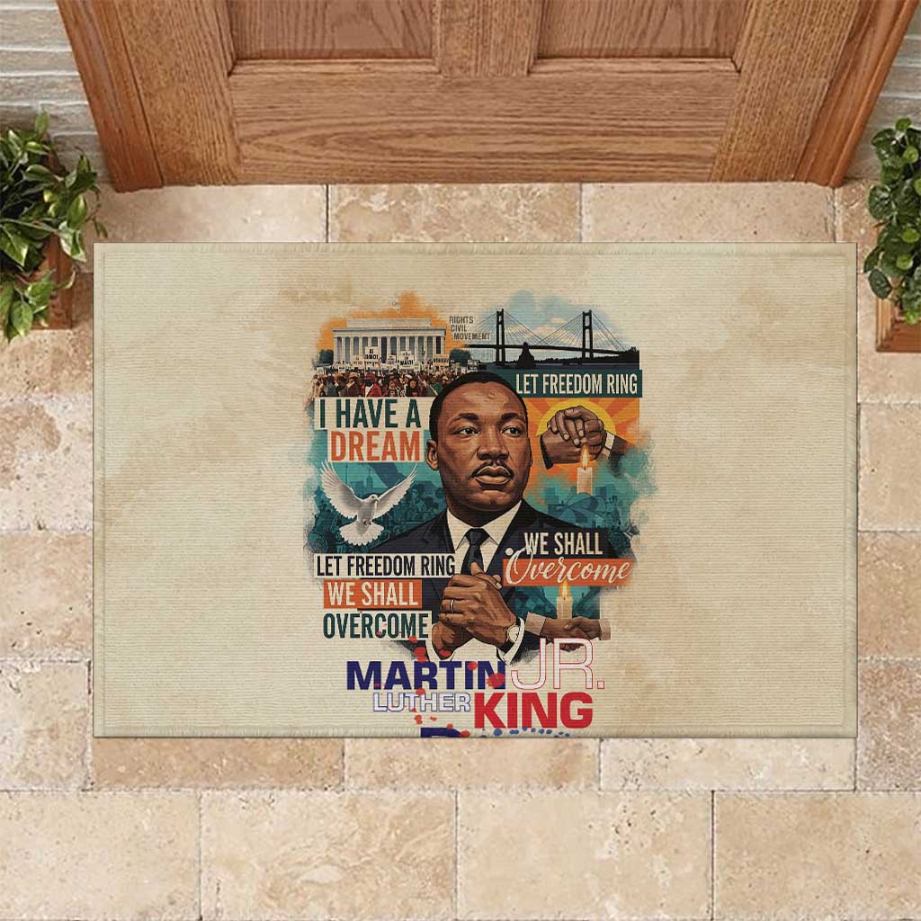 Martin Luther King MLK Rubber Doormat I Have a Dream Vintage Art - African Pride