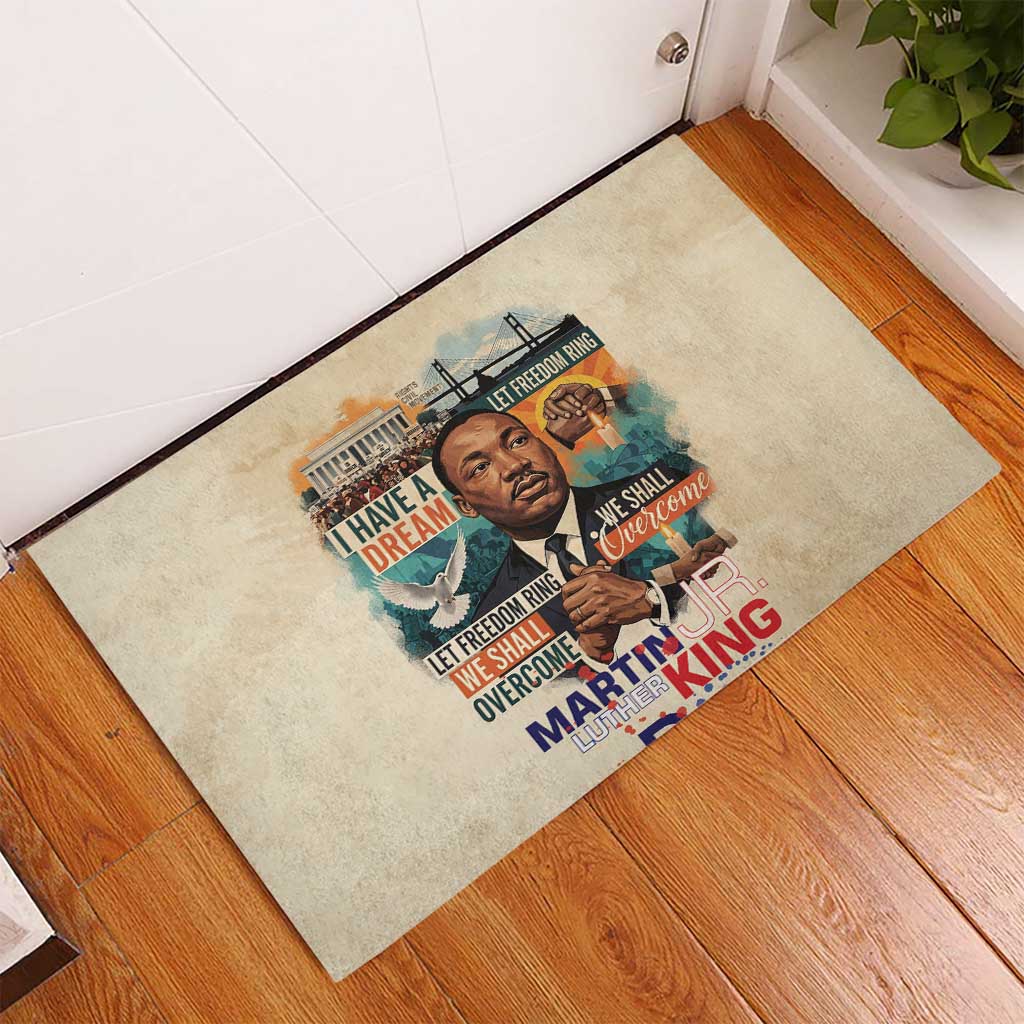 Martin Luther King MLK Rubber Doormat I Have a Dream Vintage Art - African Pride