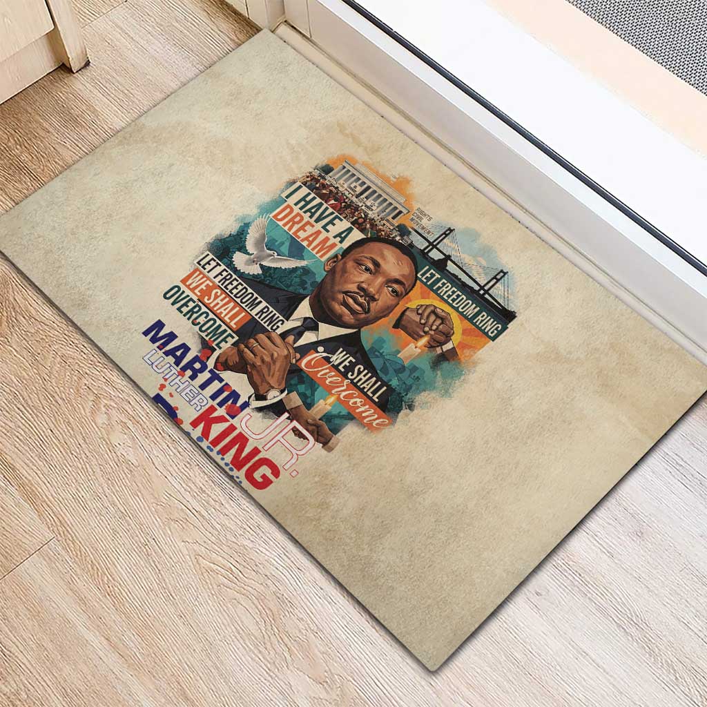 Martin Luther King MLK Rubber Doormat I Have a Dream Vintage Art - African Pride