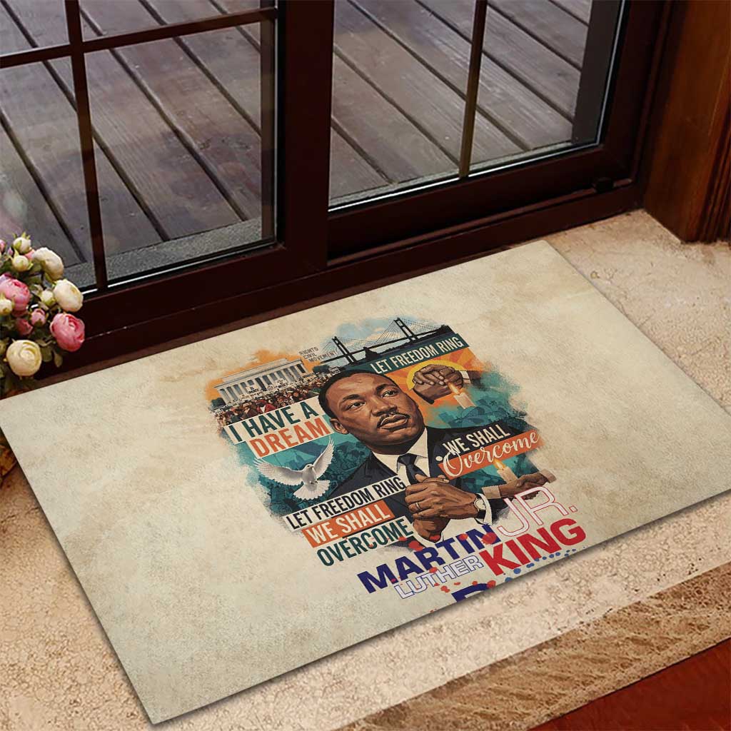 Martin Luther King MLK Rubber Doormat I Have a Dream Vintage Art - African Pride