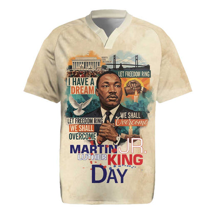 Martin Luther King MLK Rugby Jersey I Have a Dream Vintage Art - African Pride