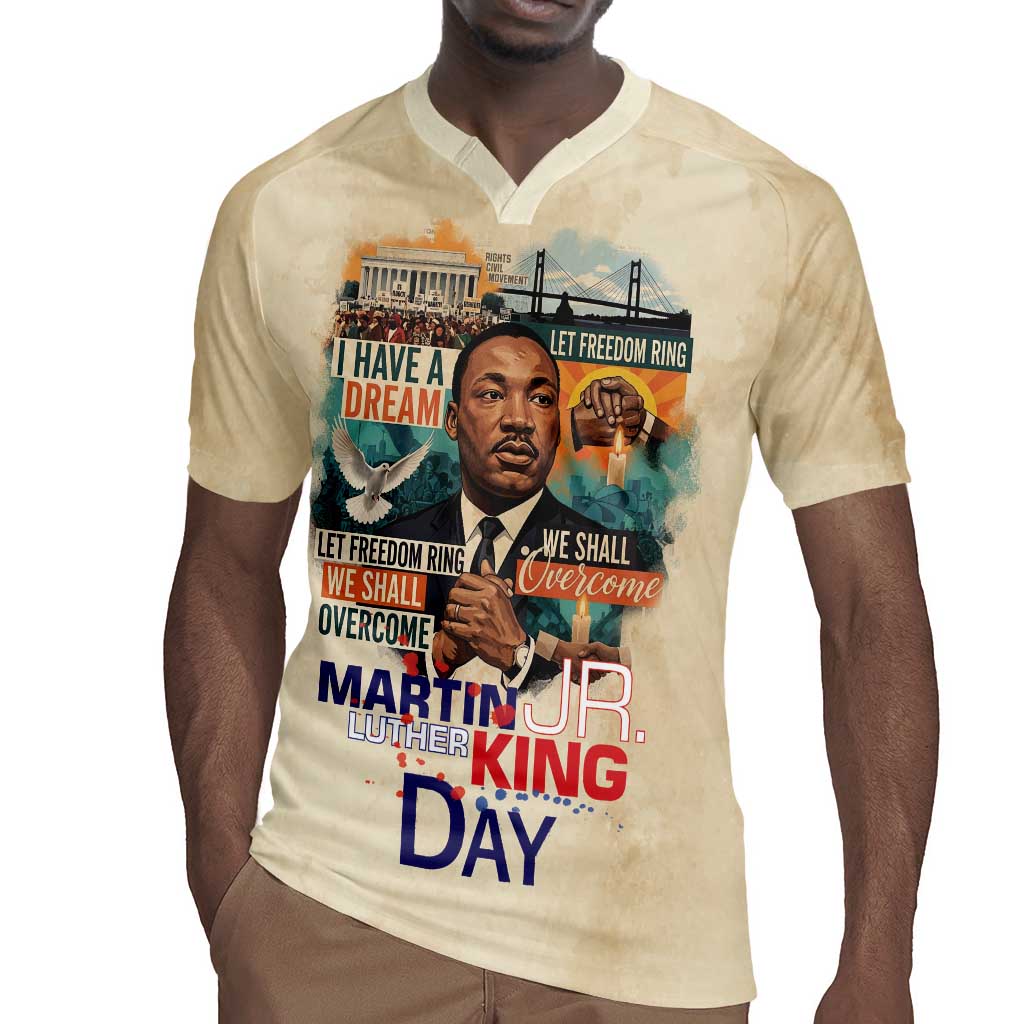 Martin Luther King MLK Rugby Jersey I Have a Dream Vintage Art - African Pride