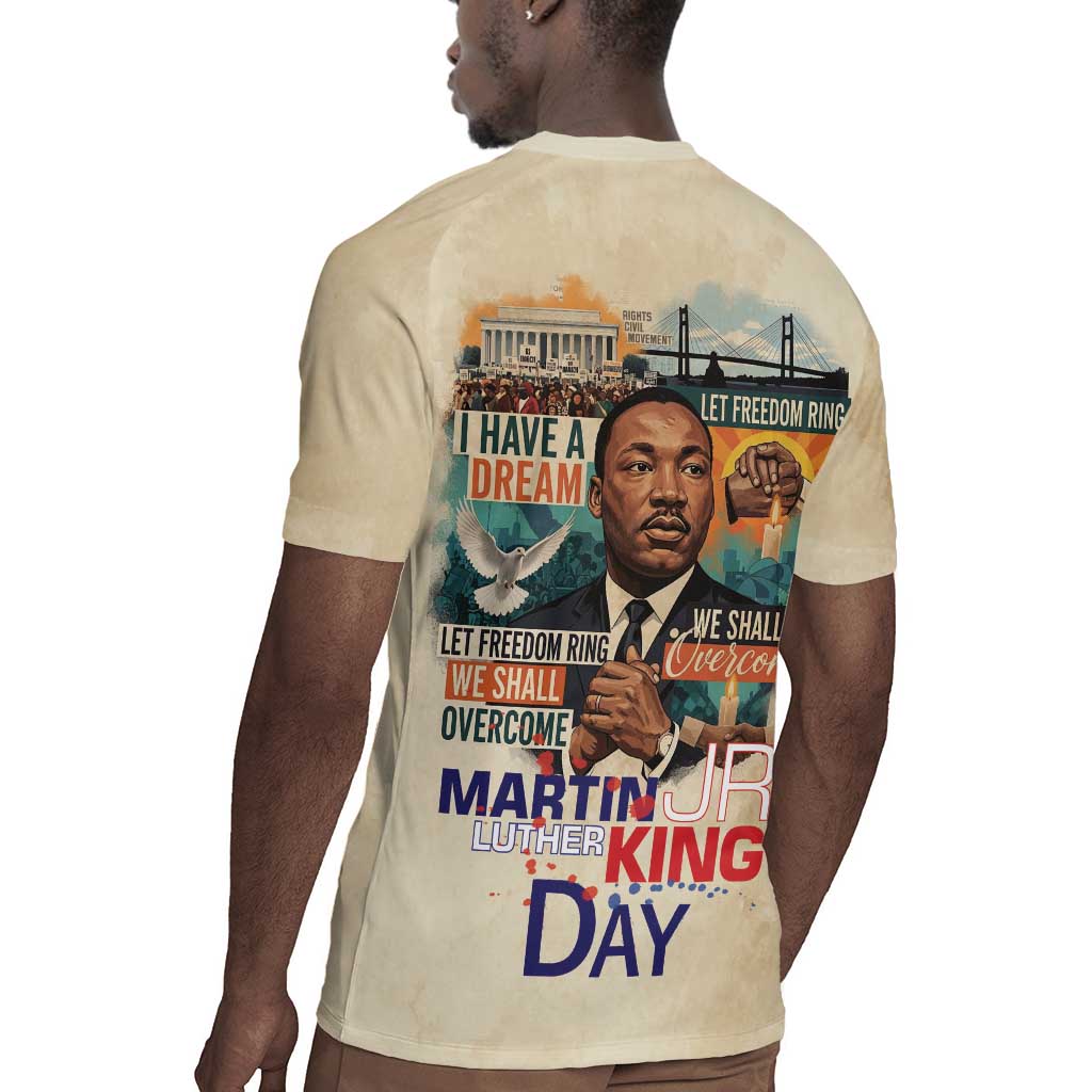Martin Luther King MLK Rugby Jersey I Have a Dream Vintage Art - African Pride