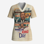 Martin Luther King MLK Scrub Top I Have a Dream Vintage Art - African Pride