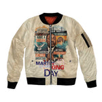 Martin Luther King MLK Sleeve Zip Bomber Jacket I Have a Dream Vintage Art - African Pride