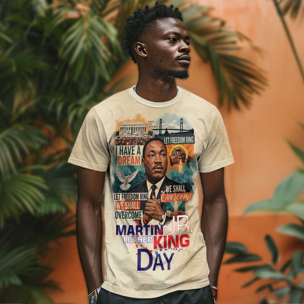 Martin Luther King MLK T shirt I Have a Dream Vintage Art - African Pride