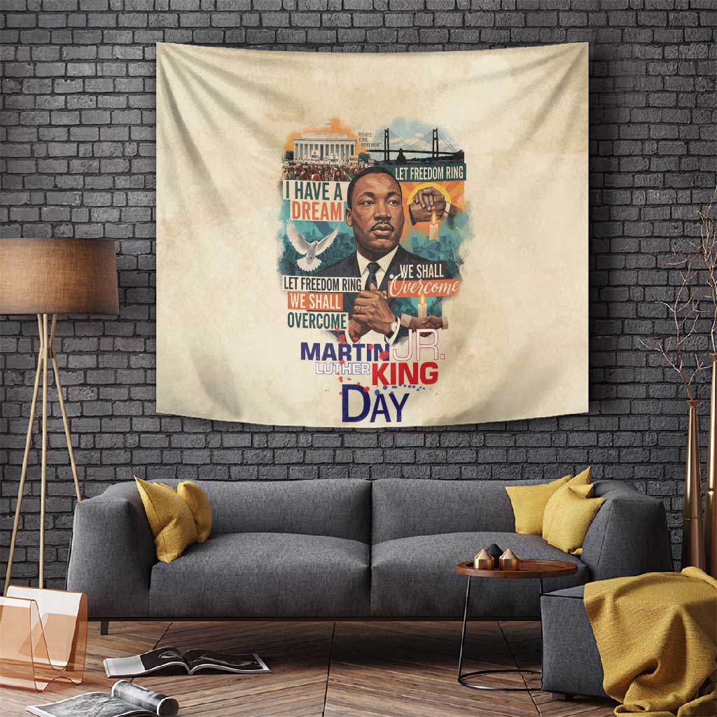 Martin Luther King MLK Tapestry I Have a Dream Vintage Art - African Pride