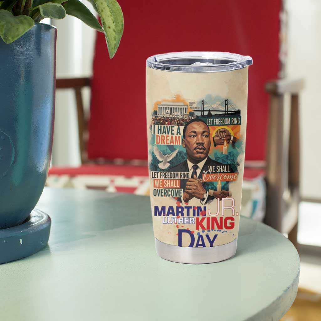 Martin Luther King MLK Tumbler Cup I Have a Dream Vintage Art - African Pride