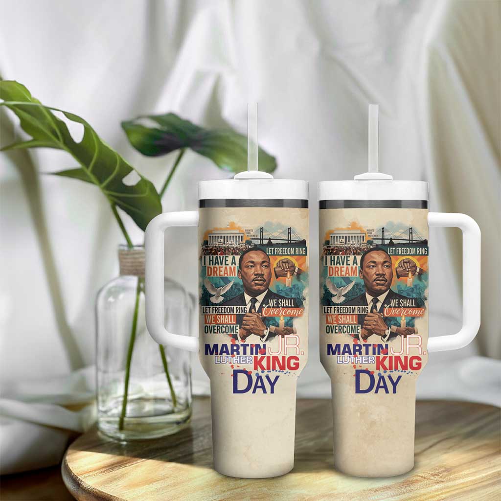 Martin Luther King MLK Tumbler With Handle I Have a Dream Vintage Art - African Pride