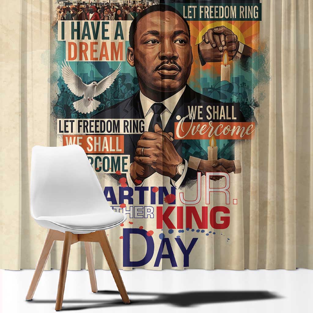 Martin Luther King MLK Window Curtain I Have a Dream Vintage Art - African Pride