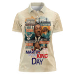 Martin Luther King MLK Women Polo Shirt I Have a Dream Vintage Art - African Pride