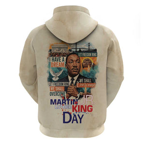 Martin Luther King MLK Zip Hoodie I Have a Dream Vintage Art - African Pride
