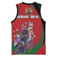 Personalized Afro Kenya Lilac Breasted Roller Basketball Jersey With Violet Flowers LT18