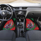 Personalized Afro Kenya Lilac Breasted Roller Car Mats With Violet Flowers
