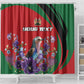 Personalized Afro Kenya Lilac Breasted Roller Shower Curtain With Violet Flowers