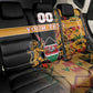 Custom Afro Kenya Coat Of Arms Back Car Seat Cover With Kente Patterns