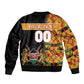 Custom Afro Kenya Coat Of Arms Bomber Jacket With Kente Patterns