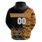 Custom Afro Kenya Coat Of Arms Zip Hoodie With Kente Patterns