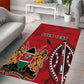 Personalized Afro Kenya Coat Of Arms Area Rug Ethnic Seamless Pattern