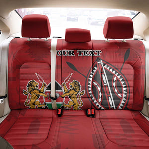 Personalized Afro Kenya Coat Of Arms Back Car Seat Cover Ethnic Seamless Pattern