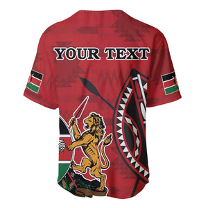 Personalized Afro Kenya Coat Of Arms Baseball Jersey Ethnic Seamless Pattern