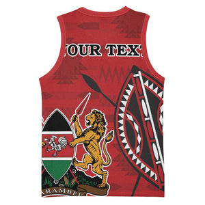 Personalized Afro Kenya Coat Of Arms Basketball Jersey Ethnic Seamless Pattern LT18