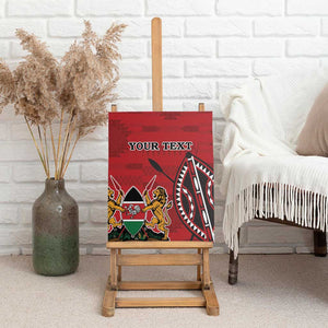 Personalized Afro Kenya Coat Of Arms Canvas Wall Art Ethnic Seamless Pattern