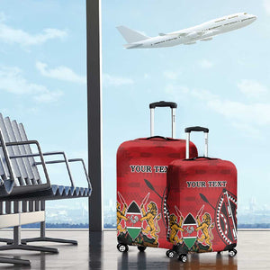 Personalized Afro Kenya Coat Of Arms Luggage Cover Ethnic Seamless Pattern