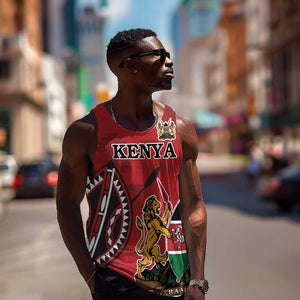 Personalized Afro Kenya Coat Of Arms Men Tank Top Ethnic Seamless Pattern