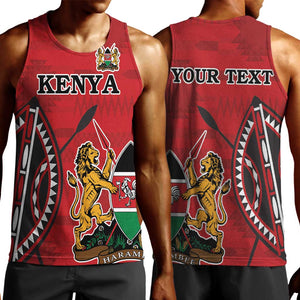 Personalized Afro Kenya Coat Of Arms Men Tank Top Ethnic Seamless Pattern