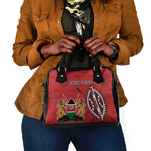 Personalized Afro Kenya Coat Of Arms Shoulder Handbag Ethnic Seamless Pattern