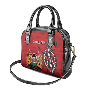 Personalized Afro Kenya Coat Of Arms Shoulder Handbag Ethnic Seamless Pattern