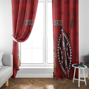 Personalized Afro Kenya Coat Of Arms Window Curtain Ethnic Seamless Pattern