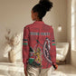 Personalized Afro Kenya Coat Of Arms Women Casual Shirt Ethnic Seamless Pattern LT18