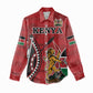 Personalized Afro Kenya Coat Of Arms Women Casual Shirt Ethnic Seamless Pattern LT18